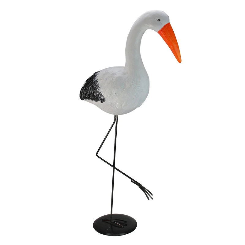 30" Crane Outdoor Statue
