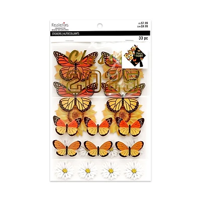 Gold Butterfly Graduation Cap Stickers by Recollections™