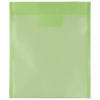 JAM Paper 9.88" x 11.63" Lime Green Plastic Tuck Flap Open End Envelopes, 12ct.