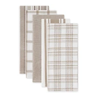 DII® Assorted Brown Woven Dishtowel (Set of 5)
