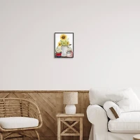 Stupell Industries Americana Flower Bouquets Framed Giclee Art