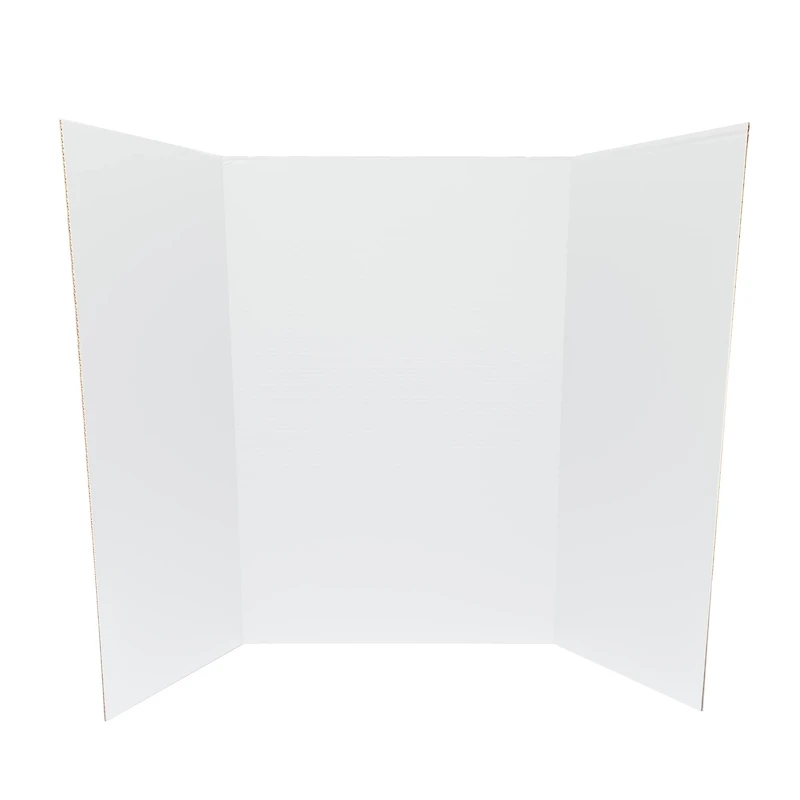 12 Pack: 36" x 48" White Corrugated Tri-Fold Display Board