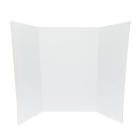 12 Pack: 36" x 48" White Corrugated Tri-Fold Display Board