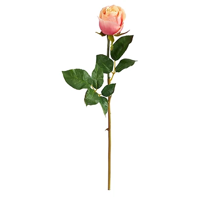Pink & Cream Rose Bud Stem, 6ct.