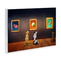 Stupell Industries Funny Dog Museum Gallery Animals Wall Plaque Art