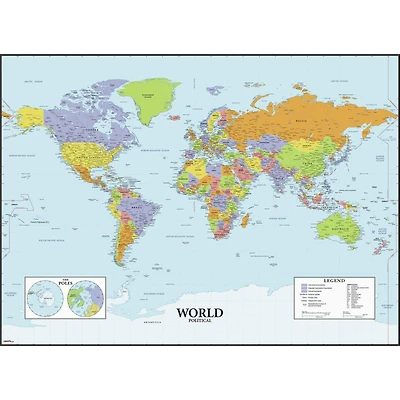 RoomMates Dry Erase Map Of The World Peel & Stick Decals