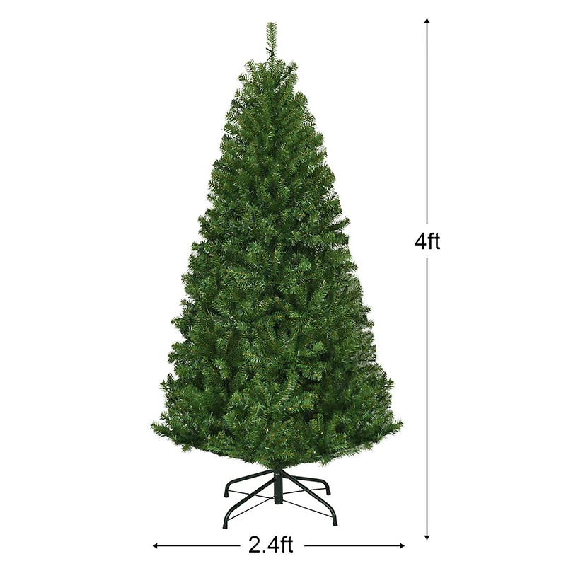 Costway 4ft. Pre-Lit Pine Artificial Christmas Tree