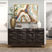 20" Gold Aluminum Brushed Vase with Hammered Top