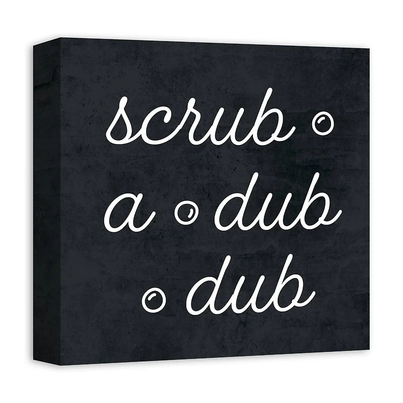 Scrub A Dub Dub 12" x 12" Canvas Wall Art