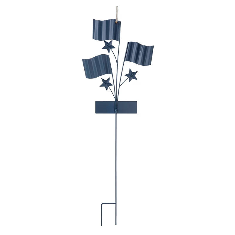Glitzhome® 42" Patriotic Welcome Metal Flags Yard Stake