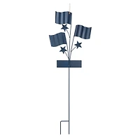 Glitzhome® 42" Patriotic Welcome Metal Flags Yard Stake