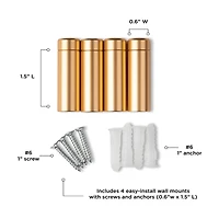 Wexel Art Double Panel Clear Acrylic Floating Wall Frame with Gold Hardware