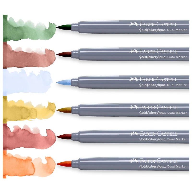 Goldfaber Tuscany Dual Ended Aqua Marker, 6ct.