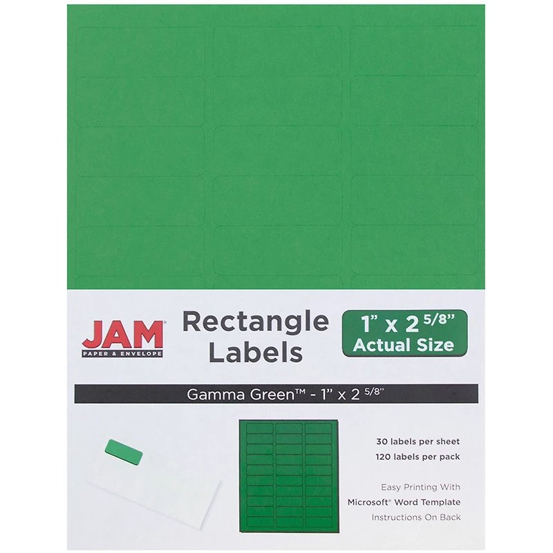 JAM Paper Green Mailing Address Label Combo Set