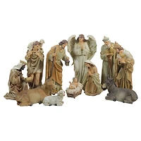 Traditional Earth Tones Nativity Figurine Set