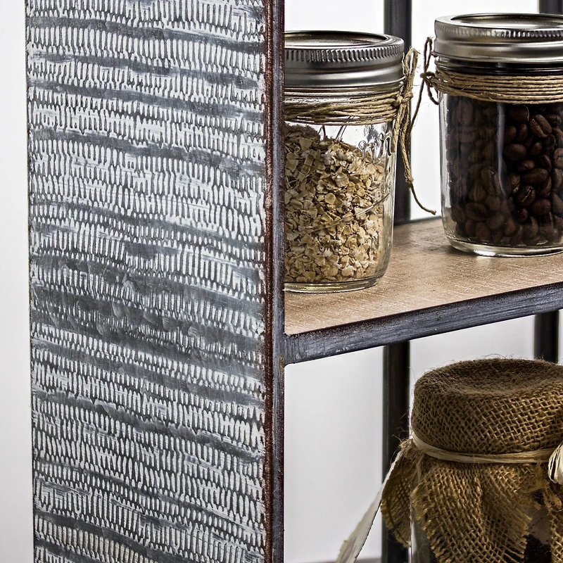 White Cathedral Arch Rustic Hanging Wall Shelf & Rack