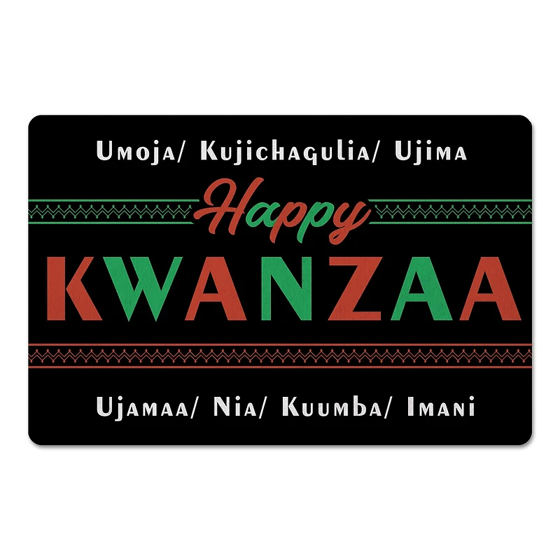 Happy Kwanzaa Floor Mat
