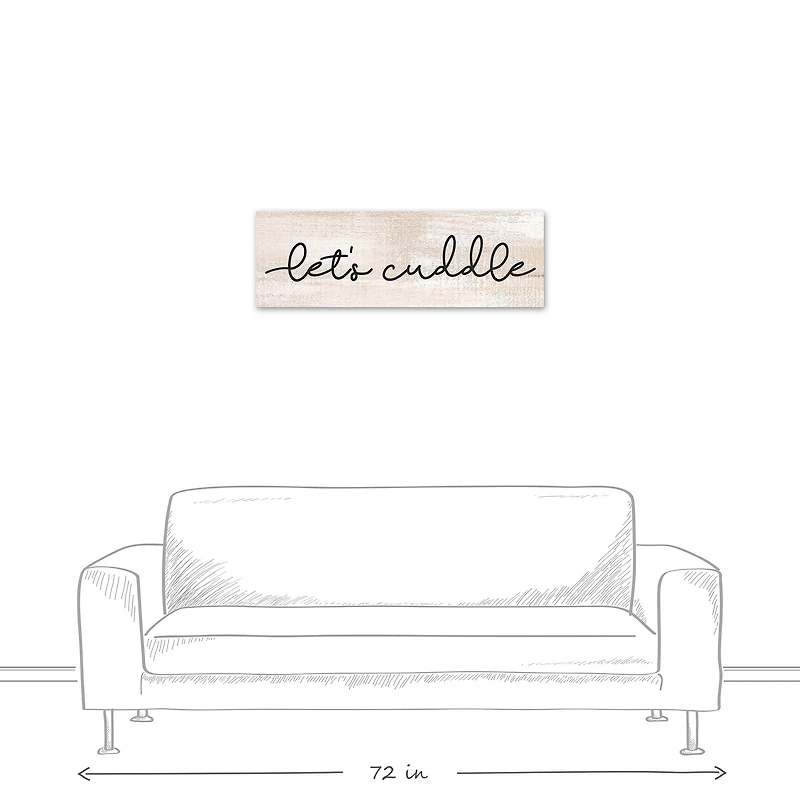 Let's Cuddle 36" x 12" Canvas Wall Art