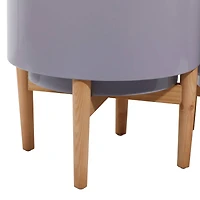 Gray Iron Contemporary Planter Set