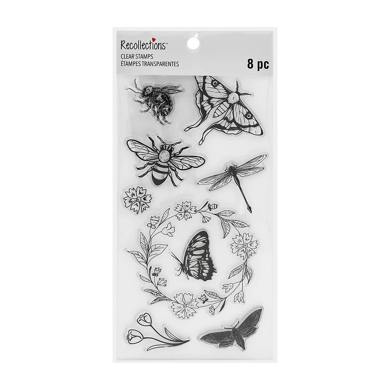 Flowers & Insects Clear Stamps, 8ct. by Recollections™