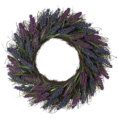 22'' Lavender Spiral Vine Artificial Wreath