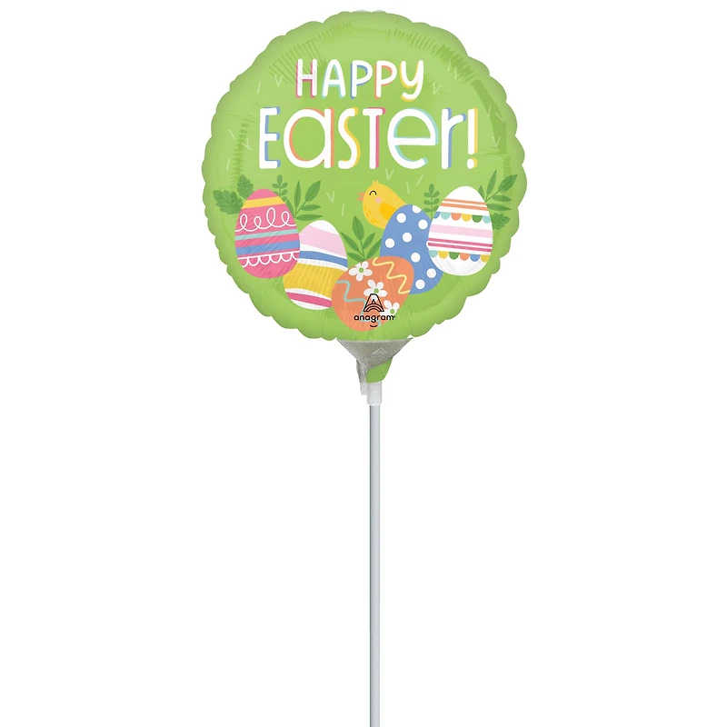9" Easter Egg Hunt Foil Stick Balloon
