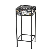 Multi Dot Black Metal Traditional Plantstand, 28", 24" & 20"
