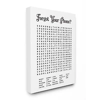 Stupell Industries Bathroom Word Search Puzzle Canvas Wall Art