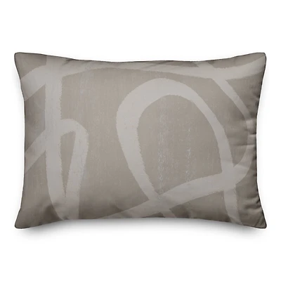 Modern Beige Lines II 14" x 20" Throw Pillow