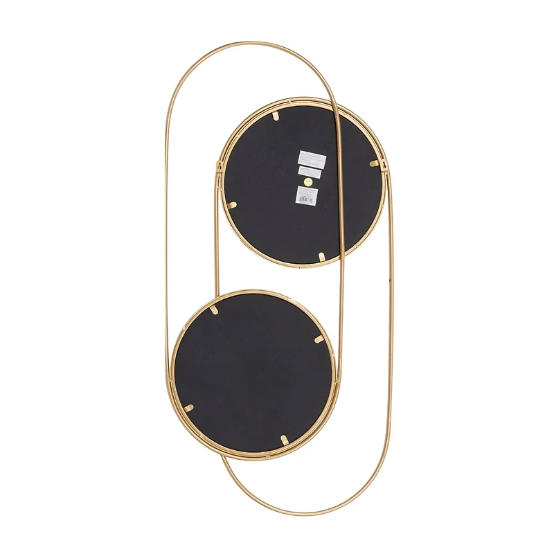 43" Gold Contemporary Metal Wall Mirror