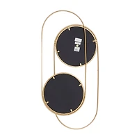 43" Gold Contemporary Metal Wall Mirror