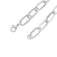 7.1" Silver Paperclip Link Charm Bracelet by Bead Landing™