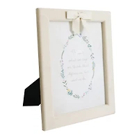 Just Jane 8" x 10" Cream Flocked Frame with Bow by Studio Décor®