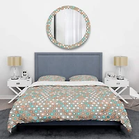 Designart 'Retro Hexagon Pattern III' Mid-Century Duvet Cover Set
