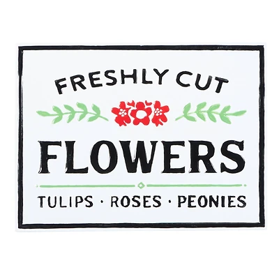 20" White Farmhouse Metal Wall Sign