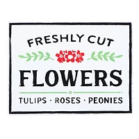 20" White Farmhouse Metal Wall Sign