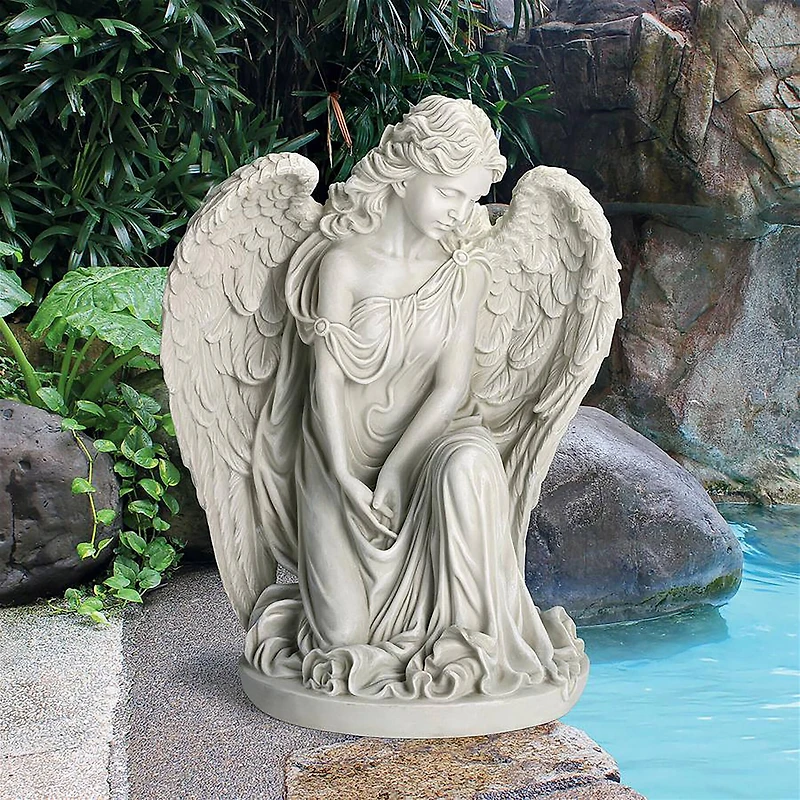 Design Toscano 19" Quiet Countenance Praying Angel Garden Statue