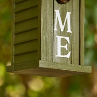 Glitzhome® 14.75" Distressed Wood HOME Birdhouse