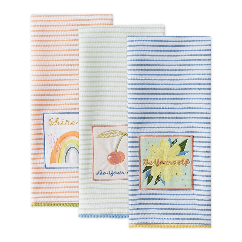 Be You-Tiful Embellished Dishtowel (Set of 3)