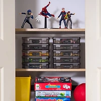 IRIS® Small Translucent Gray Snap-Tight Lid Supply Organizers, 10ct.