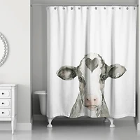 Cow with Heart 71" x 74" Shower Curtain