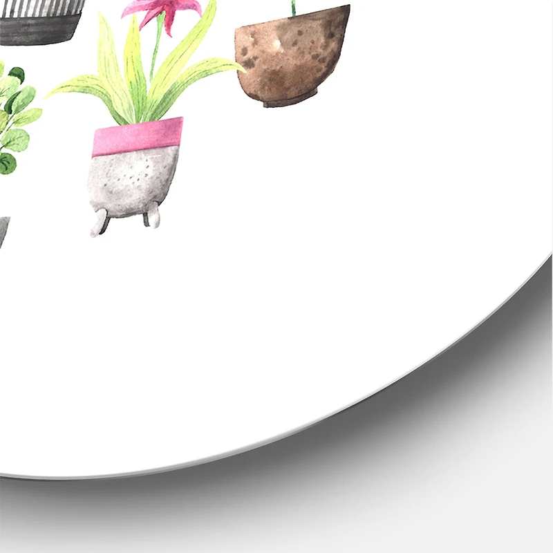 Designart - Cacti In Ceramic Pots In Gentle Tones II