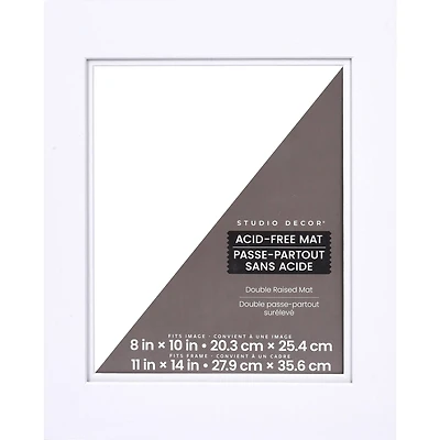 11" x 14" Raised Double Mat By Studio Décor®, 8" x 10" Opening