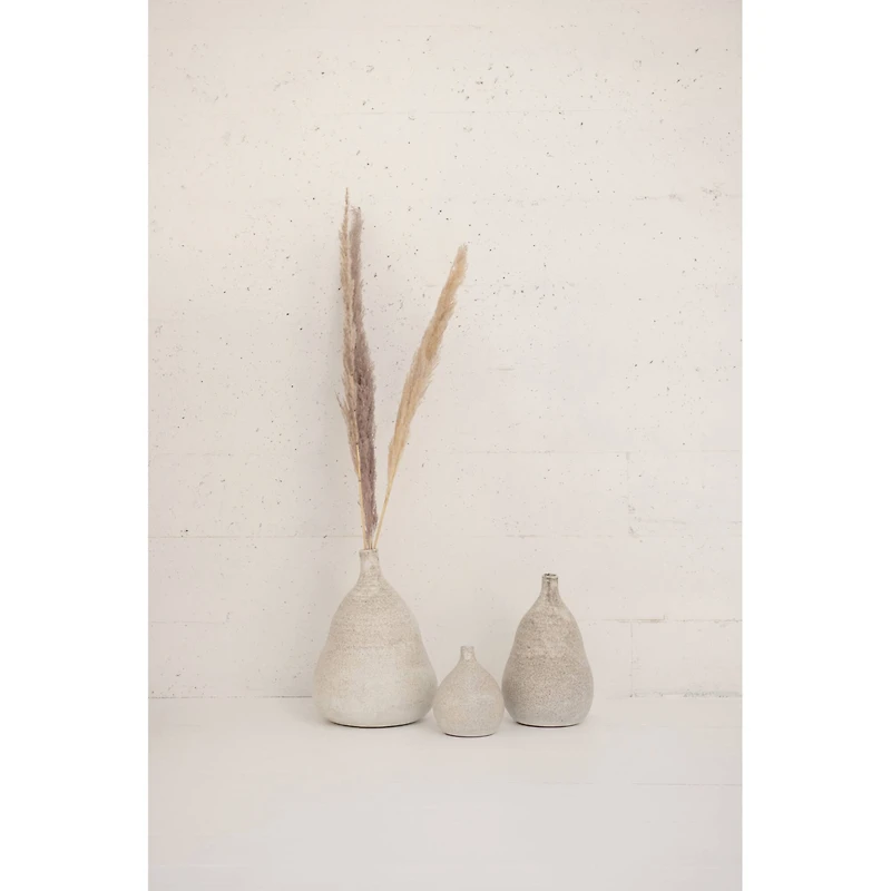 Hello Honey® 12" Medium Textured Terracotta Vase with Distressed Finish