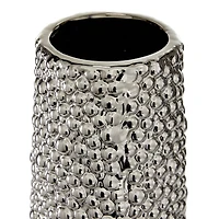 Silver Ceramic Glam Vase, 26" x 7" x 7"