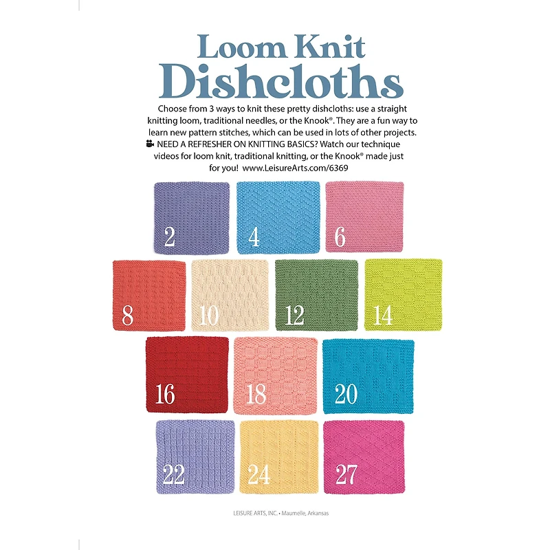 Leisure Arts® Loom Knit Dishcloths Book