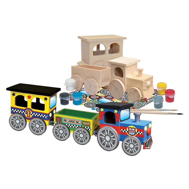 Works of Ahhh... Wood Painting Kit - Choo Choo Train