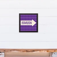 Bourbon Arrow Pattern Black Floating Framed Canvas