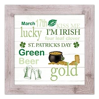 St Patrick Things Framed Print 16" x 16" Western White Framed Print