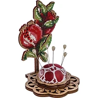 Wonderland Crafts Pomegranate Bead Embroidery on Wood Kit